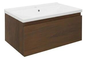 Koupelnová skříňka s umyvadlem SAT B-Way 59x30x45 cm ořech mat BWAY60NUTU1