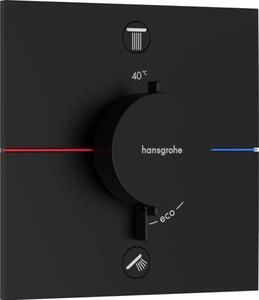 Sprchová a vanová baterie Hansgrohe ShowerSelect Comfort E bez podomítkového tělesa matná černá 15572670