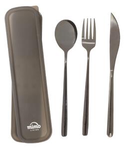 Černý nerezový příbor 3 ks Mimo – Premier Housewares