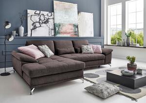 ROHOVÁ SEDAČKA, textil, tmavě hnědá Sit & More - Sedací soupravy, Online Only