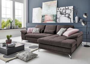 ROHOVÁ SEDAČKA, textil, tmavě hnědá Sit & More - Sedací soupravy, Online Only