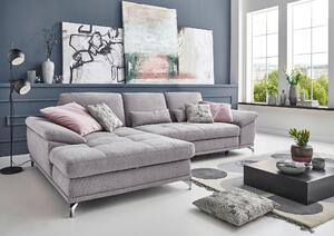 ROHOVÁ SEDAČKA, textil, barvy stříbra Sit & More - Sedací soupravy, Online Only