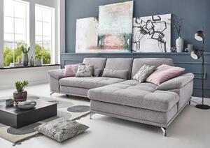 ROHOVÁ SEDAČKA, textil, barvy stříbra Sit & More - Sedací soupravy, Online Only