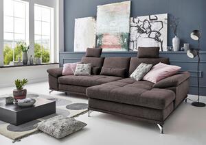 ROHOVÁ SEDAČKA, textil, tmavě hnědá Sit & More - Sedací soupravy, Online Only