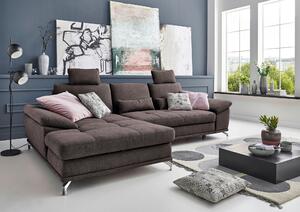 ROHOVÁ SEDAČKA, textil, tmavě hnědá Sit & More - Sedací soupravy, Online Only