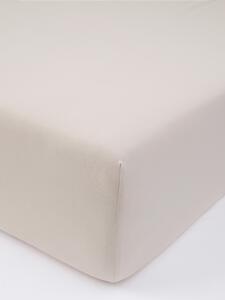 MK Lůžkoviny Jersey prostěradlo do postýlky s elastanem Deluxe 60 × 120 cm – přírodní