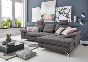 ROHOVÁ SEDAČKA, textil, šedá Sit & More - Sedací soupravy, Online Only