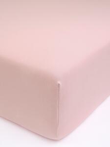 MK Lůžkoviny Jersey prostěradlo do postýlky s elastanem Deluxe 60 × 120 cm - starorůžová