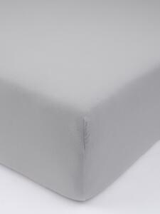 MK Lůžkoviny Jersey prostěradlo do postýlky s elastanem Deluxe 60 × 120 cm – světle šedé