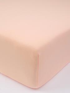MK Lůžkoviny Jersey prostěradlo s elastanem Deluxe 120 × 200 cm - lososové