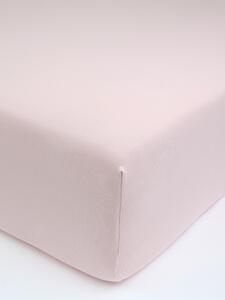 MK Lůžkoviny Jersey prostěradlo s elastanem Deluxe 120 × 200 cm - pudrové
