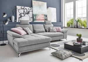 ROHOVÁ SEDAČKA, textil, barvy stříbra Sit & More - Sedací soupravy, Online Only