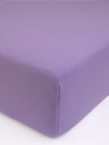 MK Lůžkoviny Jersey prostěradlo s elastanem Deluxe 120 × 200 cm - levandulové