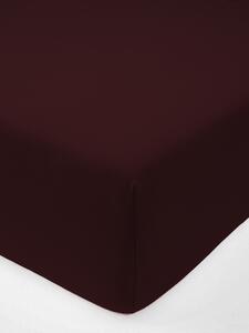MK Lůžkoviny Jersey prostěradlo s elastanem Deluxe 120 × 200 cm - vínově červené