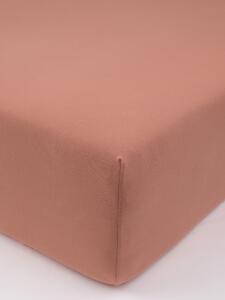 MK Lůžkoviny Jersey prostěradlo s elastanem Deluxe 120 × 200 cm - terakota
