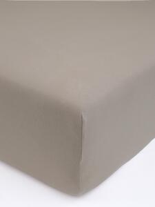 MK Lůžkoviny Jersey prostěradlo s elastanem Deluxe 120 × 200 cm - šedohnědé