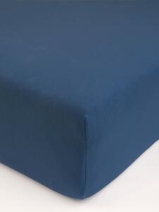 MK Lůžkoviny Jersey prostěradlo s elastanem Deluxe 120 × 200 cm - námořnicky modré