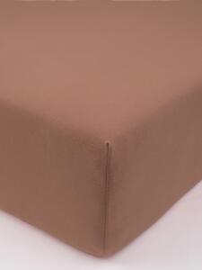 MK Lůžkoviny Jersey prostěradlo s elastanem Deluxe 120 × 200 cm – mocha mousse