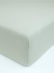 MK Lůžkoviny Jersey prostěradlo s elastanem Deluxe 140 × 200 cm – šedozelená
