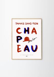 The Poster Club Plakát Le Chapeau Rond et Rouge by Another Art Project 21x29,7 (A4)