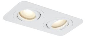 Kulaté zapuštěné bodové svítidlo bílé GU10 50mm otočné a naklápěcí IP44 2-světla - Alberto