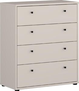 Komoda - TEMPRA - 4 zásuvky - Písek - 73,7 x 34,8 x 85,5 cm