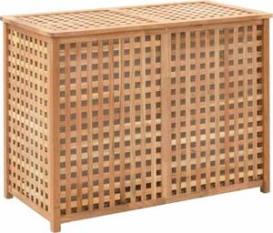 VidaXL Koš na prádlo 87,5 x 46 x 67 cm masivní ořechové dřevo [247604]