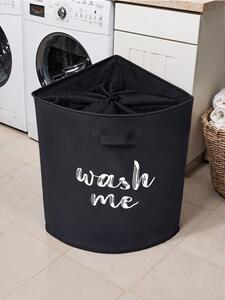 Sinsay - Koš na prádlo s nápisem WASH TIME - černá