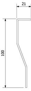 Gelco Sara Panel čelní 100x75,výška 10 cm, levý GP10075L