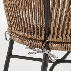 Béžová pletená barová židle Kave Home Yanet 65 cm