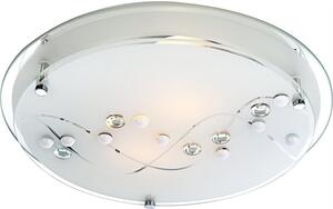 Globo 48090-2 stropní svítidlo Ballerina I 2x60W | E27 - chrom, satinované sklo