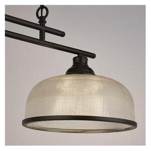 Searchlight 3592-2BK Dvojité závěsné svítidlo BISTRO černé mat, čiré sklo
