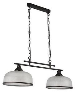 Searchlight 3592-2BK Dvojité závěsné svítidlo BISTRO černé mat, čiré sklo
