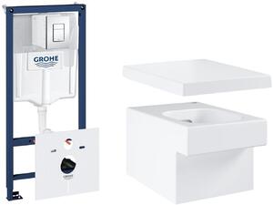 Sada záchodová mísa Grohe Cube Ceramic 3924500H, podomítkový WC modul Grohe Rapid SL 38827000, 39488000