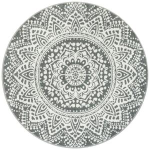 Koberec Lima G757A mandala, krémový / šedý kruh