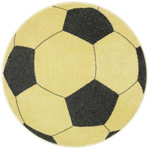 Koberec Lima G758A Football, žlutý / grafitový kruh