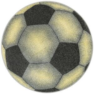 Koberec Lima G758A Football, grafitový / žlutý kruh