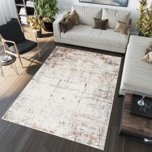 Makro Abra Kusový koberec MIA 5217A Abstraktní moderní krémový světle béžový Rozměr: 80x150 cm