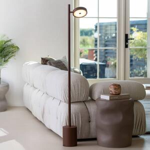Good & Mojo GOOD MOJO LED stojací lampa Okinawa, 1 svítidlo, hnědá, 146 cm, dřevo, stmívatelný, Hnědá / rez, Obývací pokoj / jídelna, Dřevo, Moderní
