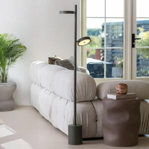 Good & Mojo GOOD MOJO LED stojací lampa Okinawa, 2 svítidla, zelená, 146 cm, dřevo, stmívatelný, Zelená, Obývací pokoj / jídelna, Dřevo, Moderní