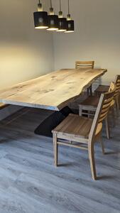 Jídelní stůl z dubového masivu Cross v industriálním designu Velikost Desky: 2000x1000 (mm)