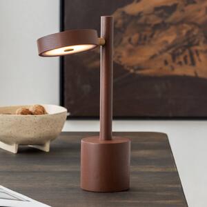 Good & Mojo GOOD MOJO LED stolní lampa Okinawa, hnědá, 35 cm, dřevo, stmívatelný, Hnědá / rez, Obývací pokoj / jídelna, Dřevo, Moderní