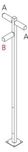 AR T4507H30 Walking - stojna 2500 - 3x180° hlavy - A 90h + B 60h - ARTEMIDE