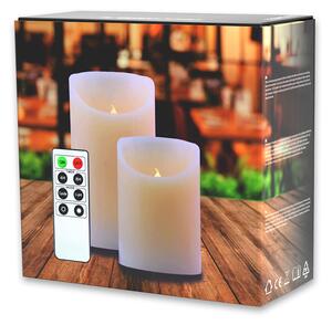 Dekorativní LED svíčky CANDLE LIGHT 01 set 2 kusy 10+15 cm Ø 7,5 cm