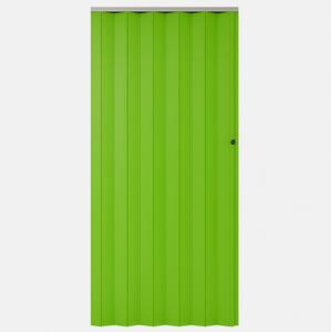 PETROMILA Koženkové shrnovací dveře zelená 83x200cm TYP: plné