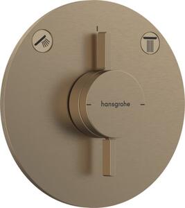 Sprchová a vanová baterie Hansgrohe DuoTurn S bez podomítkového tělesa kartáčovaný bronz 75418140