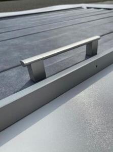 Koženkové shrnovací dveře šedé 83×200 cm TYP: plné