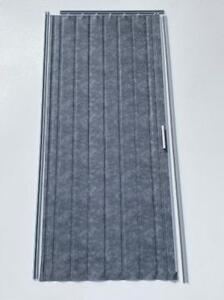 Koženkové shrnovací dveře šedé 83×200 cm TYP: plné