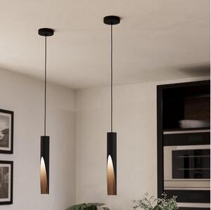 Eglo 900874 - LED Lustr na lanku BARBOTTO 1xGU10/4,5W/230V černá/hnědá