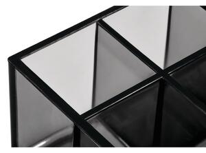 Matně černý koupelnový organizér na kosmetiku z recyklovaného plastu Cosmetic Cube – iDesign